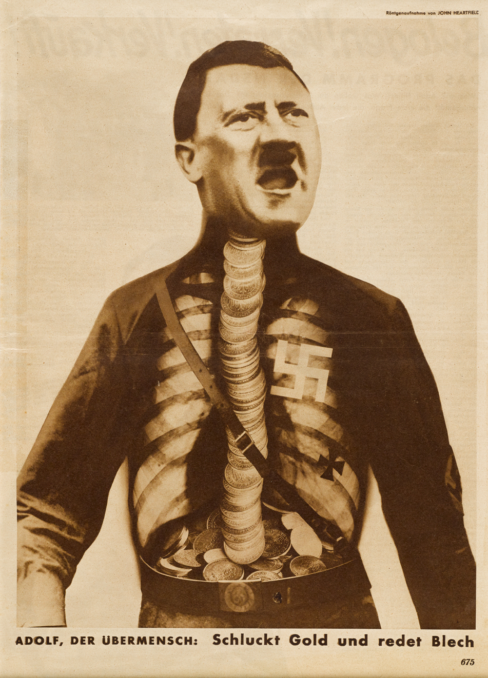 John Heartfield photomontage critique of fascism